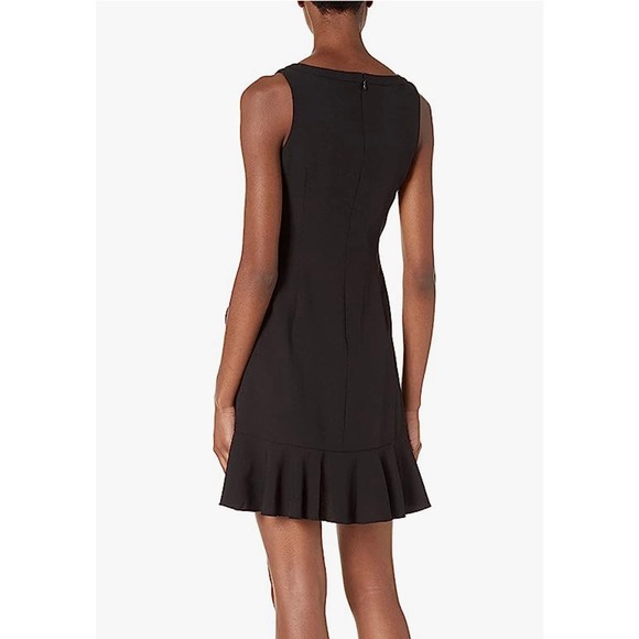 Kensie Women's Sleeveless Ruffle Detail Dress -Size 8 Black* A-Line Dress WD47 - Picture 2 of 5